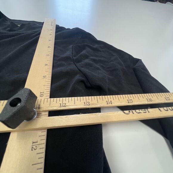 Emilio Valentino Shirt Womens Medium Mock Neck Long Sleeve Stretch Italy Top - Picture 7 of 7